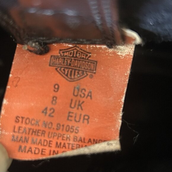 Harley Davidson 91055 Buckle Harness Square Toe Moto Motorcycle Boots Mens 9 - Picture 6 of 12